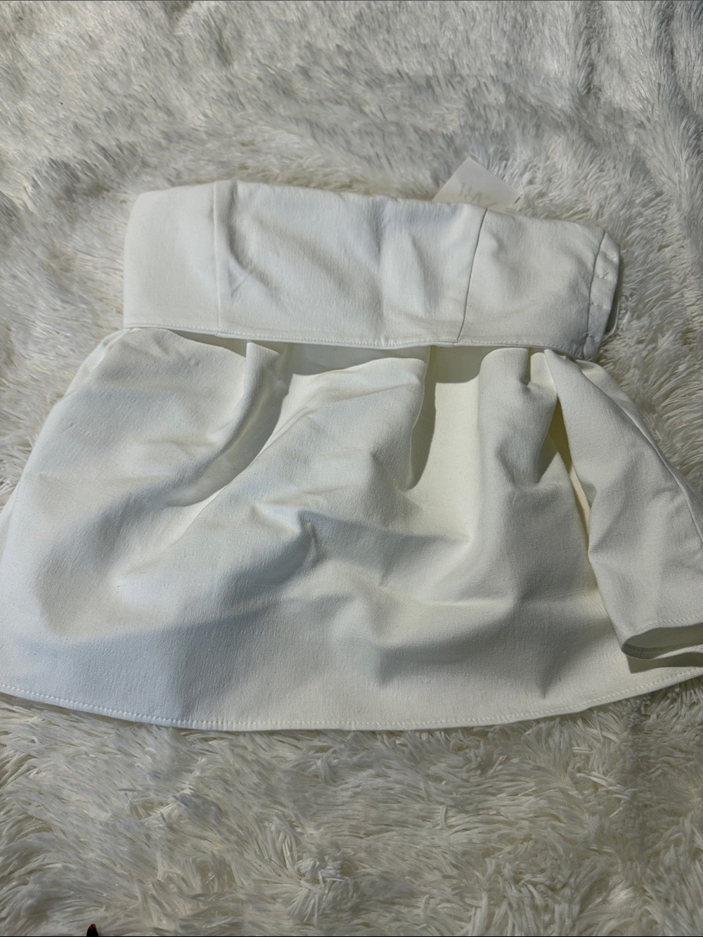 Zara White Strapless Peplum Top - Circle & Skater Style